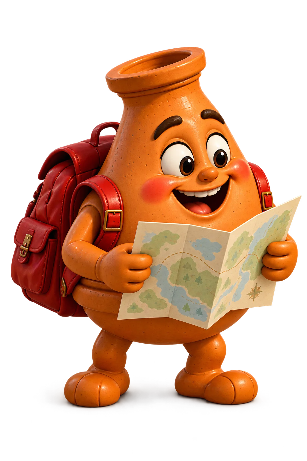 Toto looking at his map, ready for another adventure.